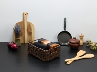 Корзина плетеная с ручками, коричневая
