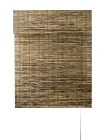 Римская штора ПраймДекор "Grass", листья травы, 100х160