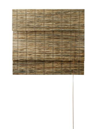 Римская штора ПраймДекор "Grass", листья травы, 100х160